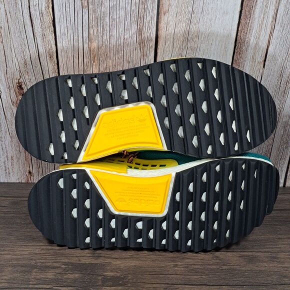 Adidas NMD Human Race Trail X Pharrell Sun Glow Teal Slip On Sneaker Mens 6.5 - Picture 9 of 10